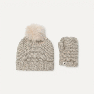 Conjunto de manoplas y gorro de punto